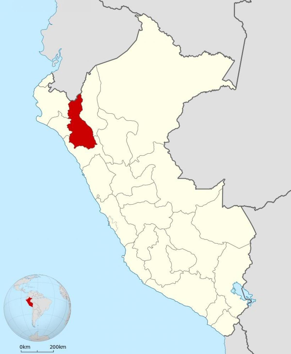 نقشہ کے cajamarca پیرو