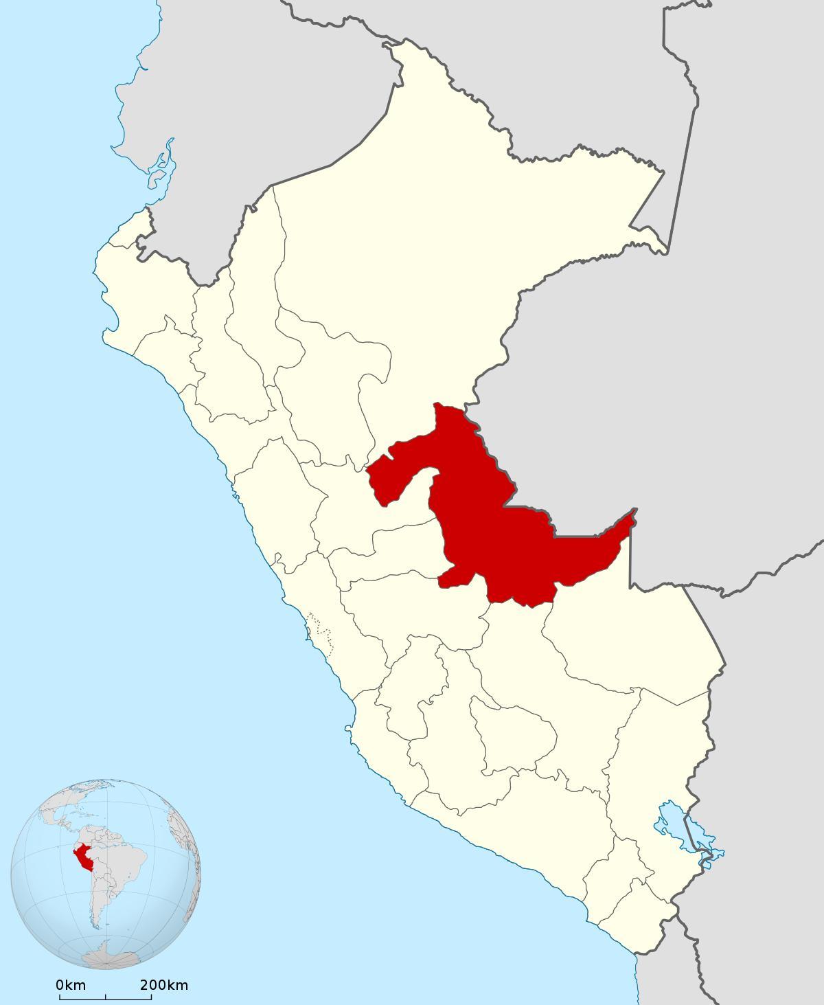 نقشہ کے pucallpa پیرو