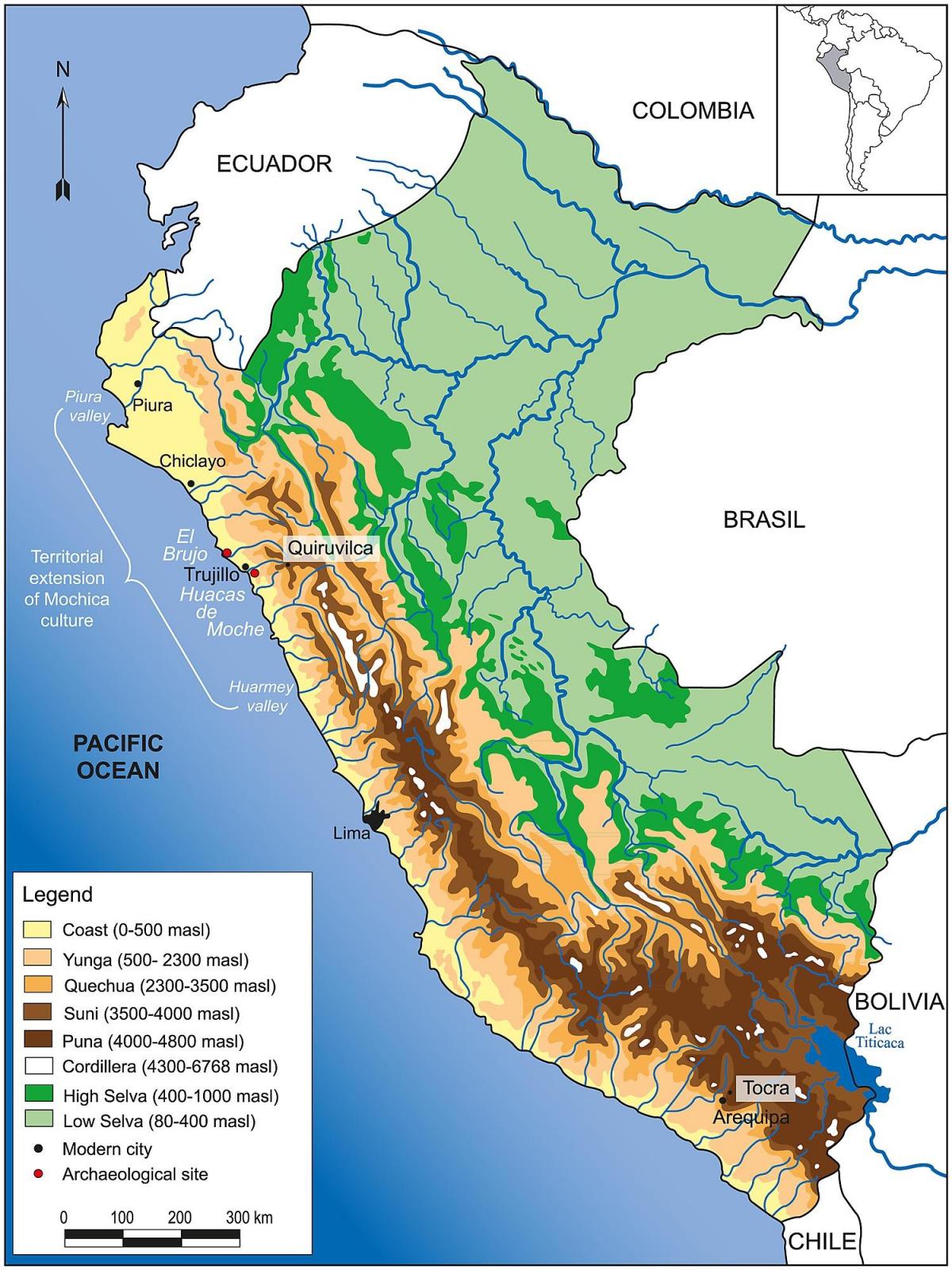 پیرو جغرافیہ کا نقشہ