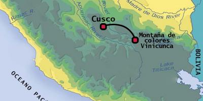 Vinicunca پیرو کا نقشہ