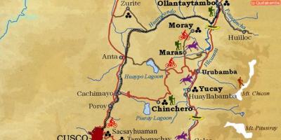 نقشہ کی مقدس وادی cusco پیرو