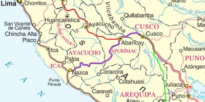 نقشہ کے cusco پیرو
